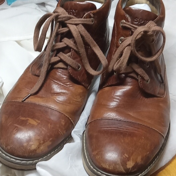 Sperry top siders brown men's shoes size 10 - Picture 2 of 7